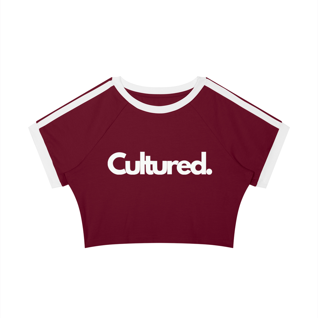 Cultured. Women's Raglan Crop T-Shirt – Lady Liberty Edition