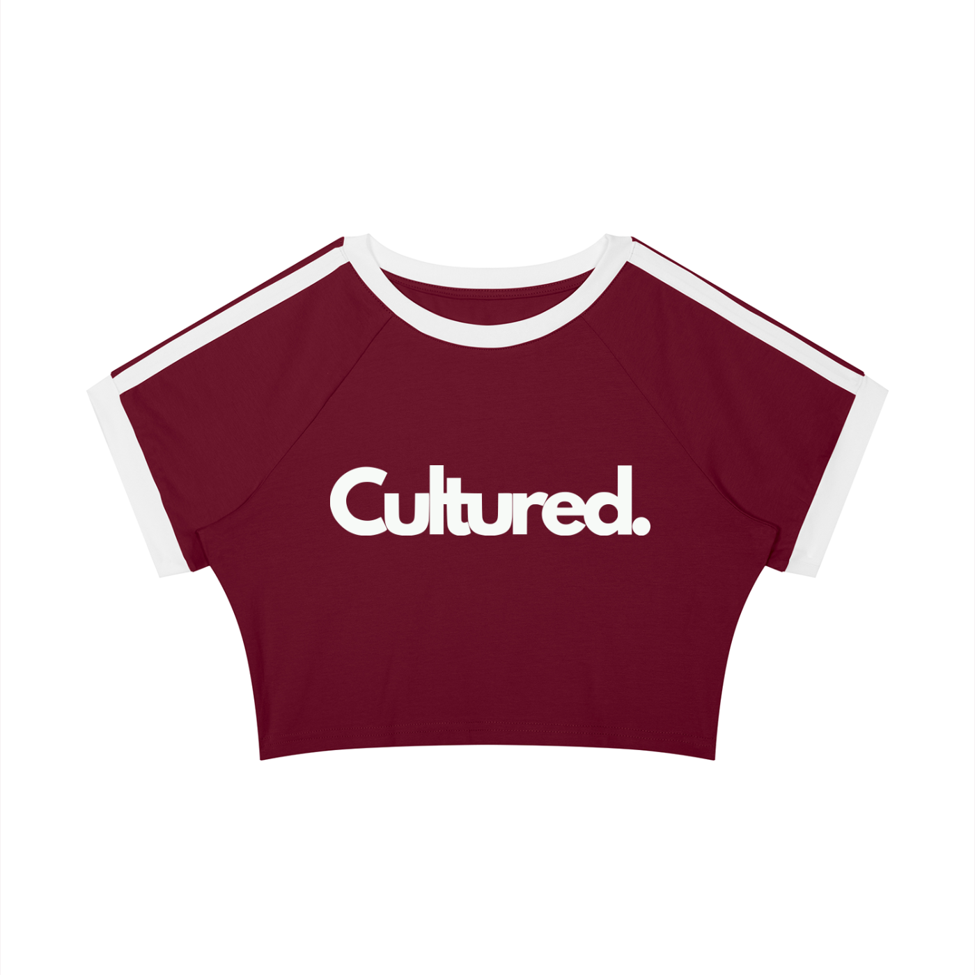 Cultured. Women's Raglan Crop T-Shirt – Lady Liberty Edition