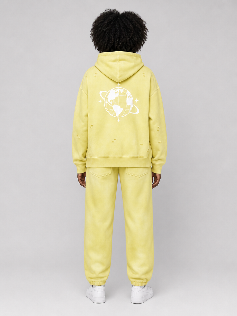 Cultured. Unisex Sun Fade Wide Leg Fleece Sweatpants