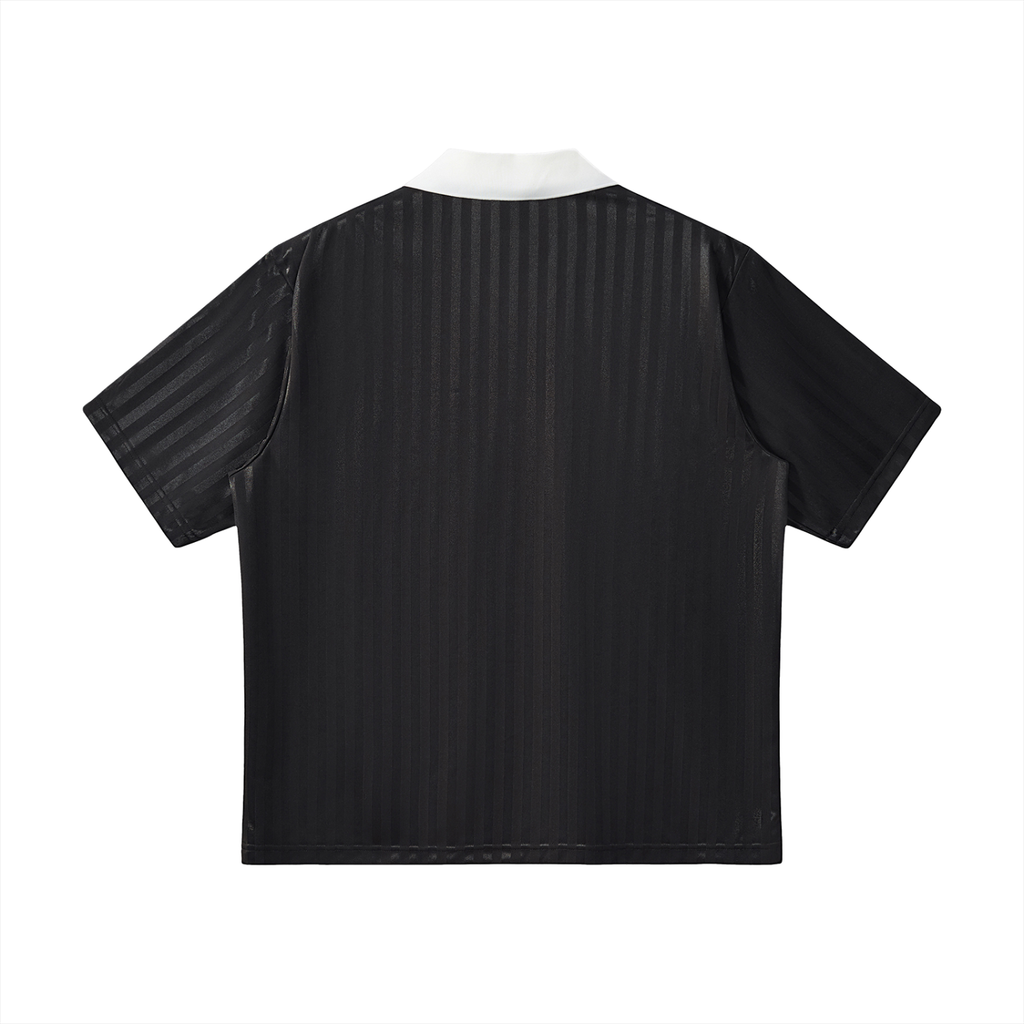 Contrast Collar Striped Soccer Jersey (Variant Colors)