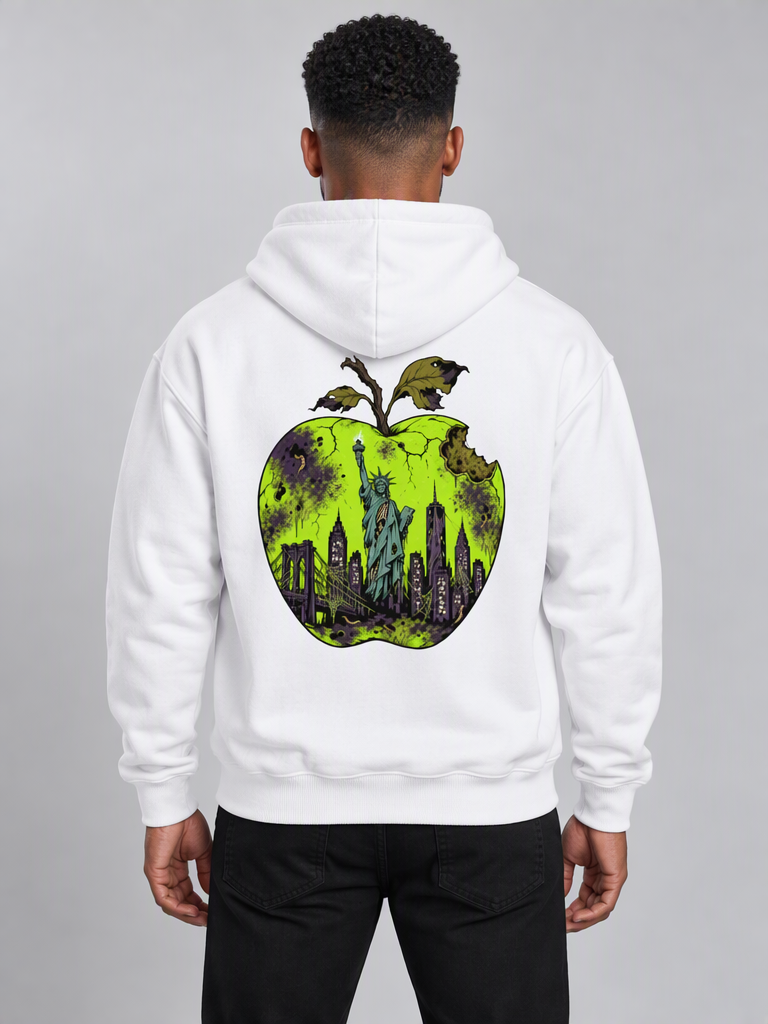 Cultured. Halloween Rotten Apple Heavyweight Hoodie (Slime Green)