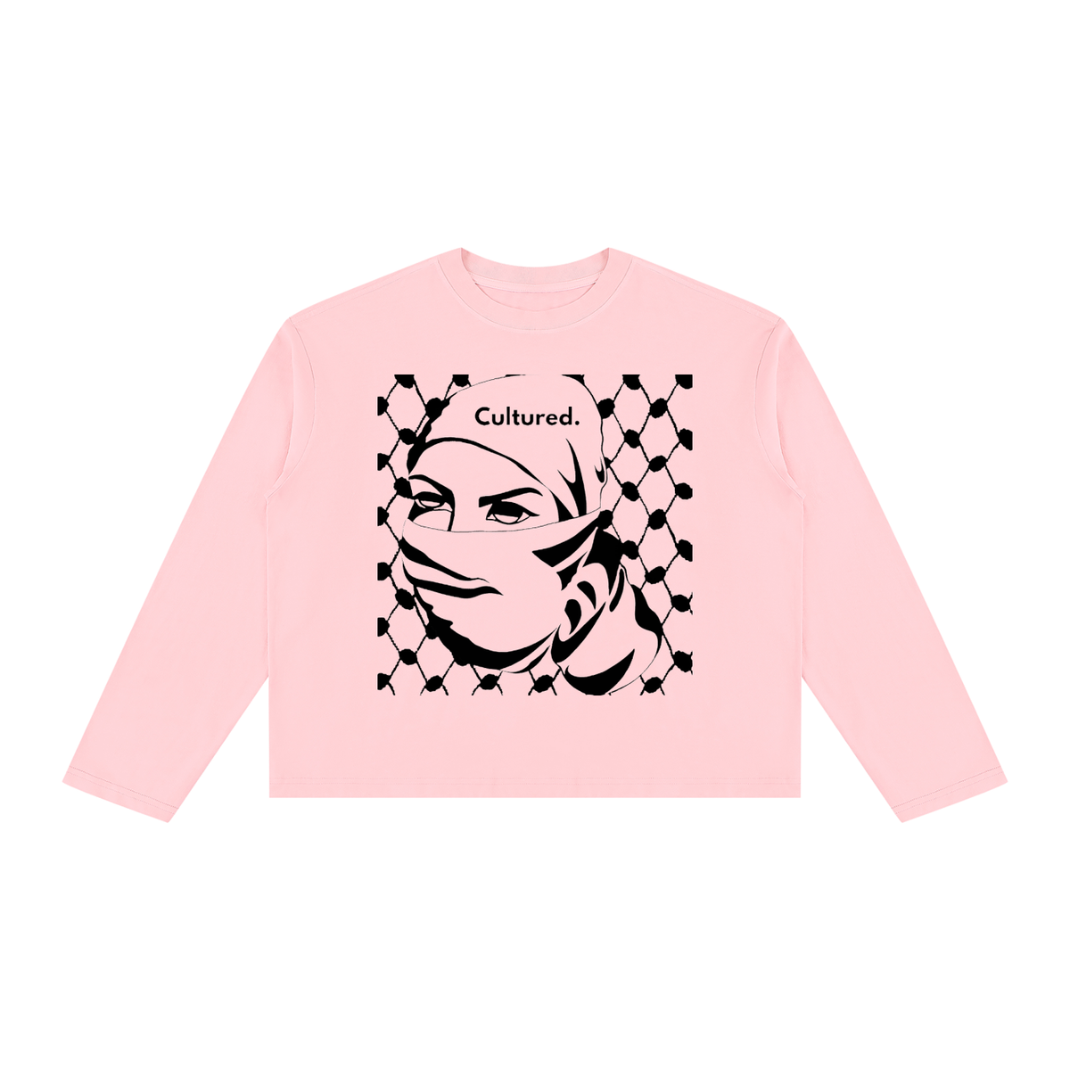 “From the River to the Sea” Unisex Vintage Wash Long Sleeve Boxy T-Shirt (Variant Colors)