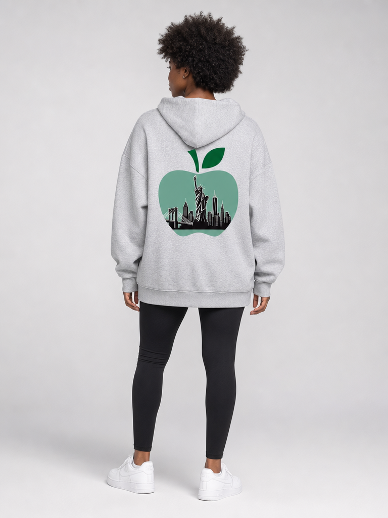 Cultured. NY Big Apple Classic Hoodie — Statue of Liberty Green