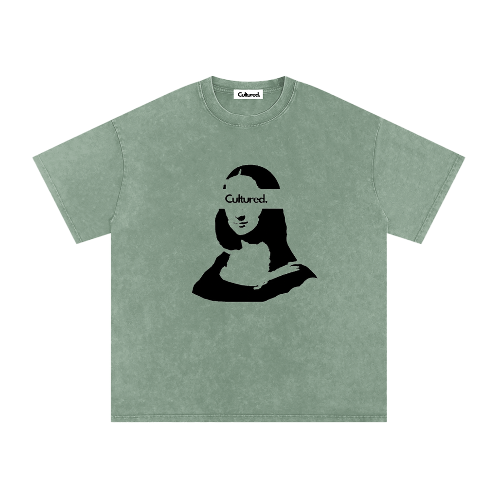 Cultured. Mona Lisa Snow Washed Oversized T-Shirt