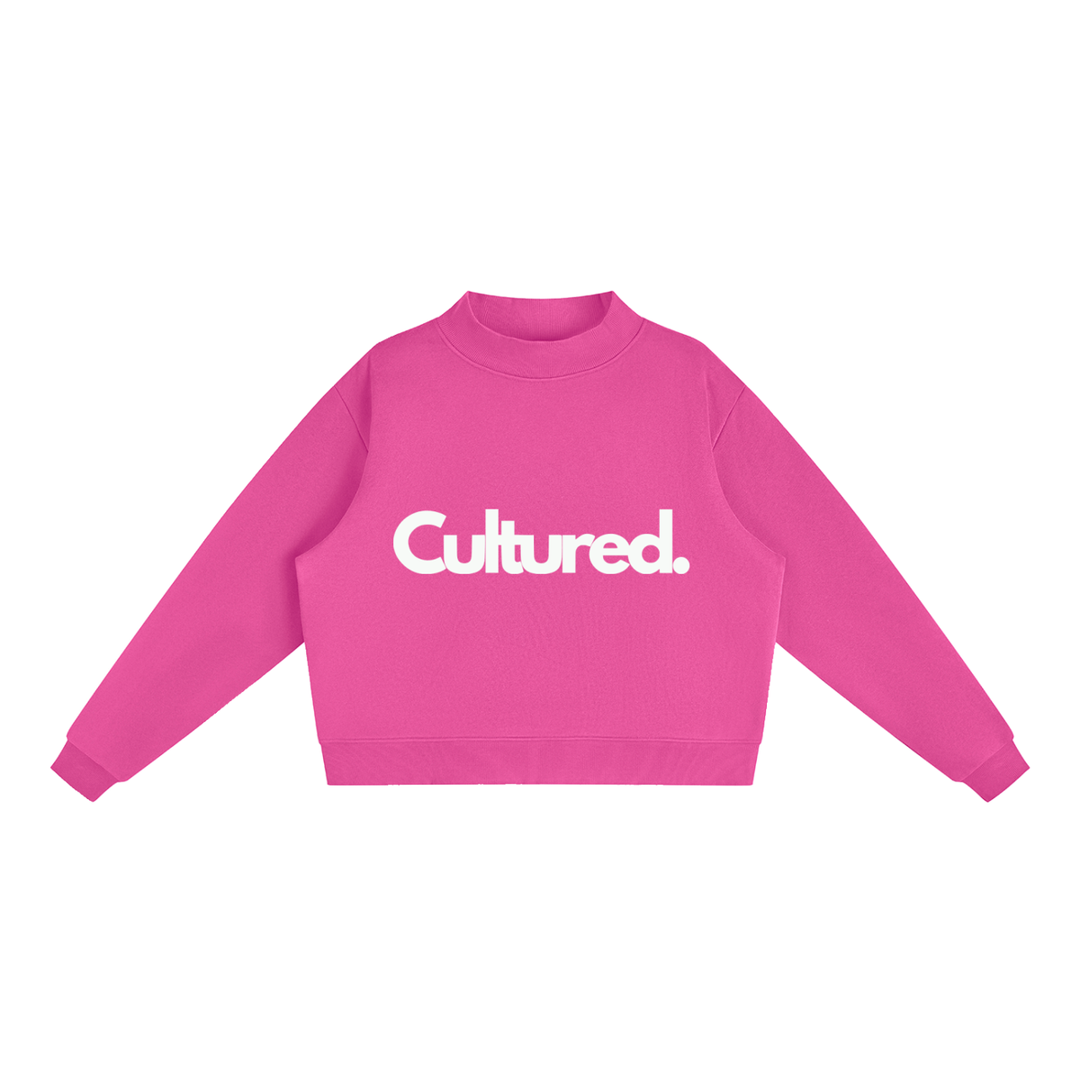 Cultured. Women’s Fleece Mock-Neck Crew Sweatshirt