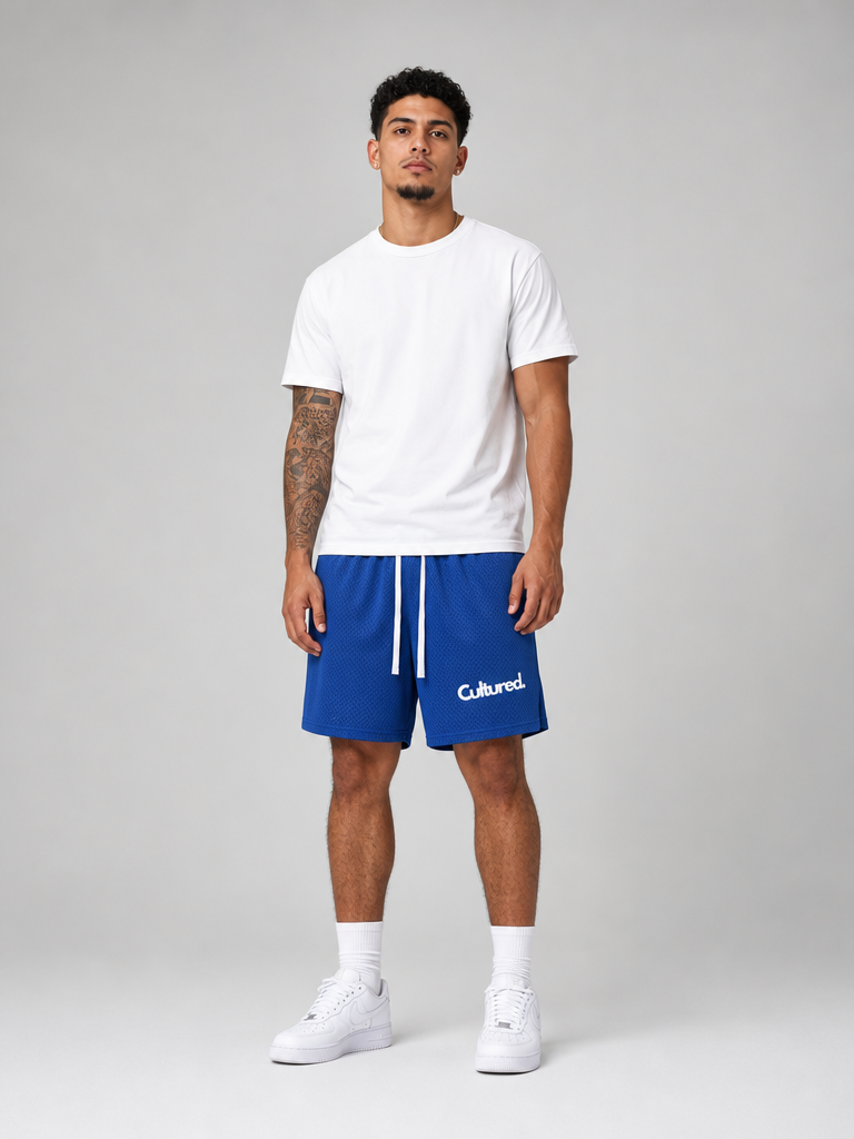 Cultured. Drawstring Mesh Shorts
