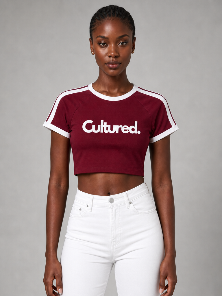 Cultured. Women's Raglan Crop T-Shirt – Lady Liberty Edition