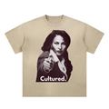 Cultured. Jackie Brown Hand-Frayed Sunfade Paint Splatter T-Shirt