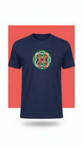 Electric green embroidered logo tee