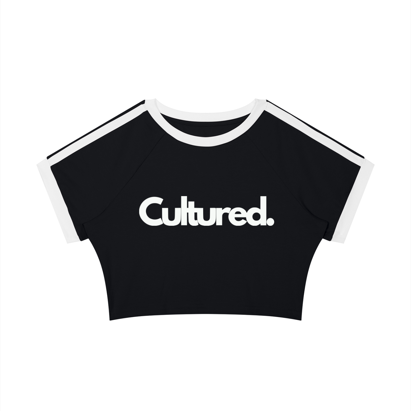 Cultured. Women's Raglan Crop T-Shirt – Lady Liberty Edition