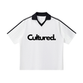 Contrast Collar Striped Soccer Jersey