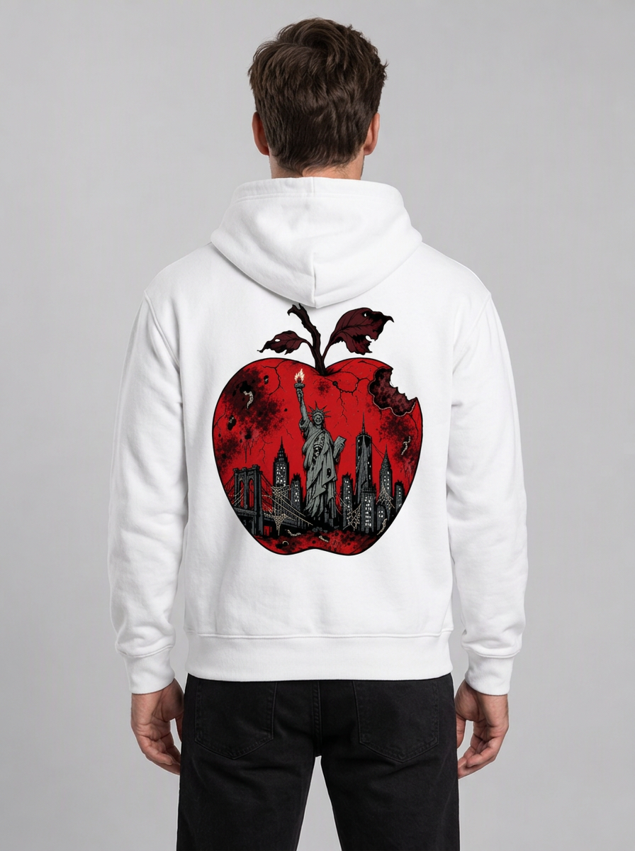 Cultured. Halloween Rotten Apple Heavyweight Hoodie (Blood Red)