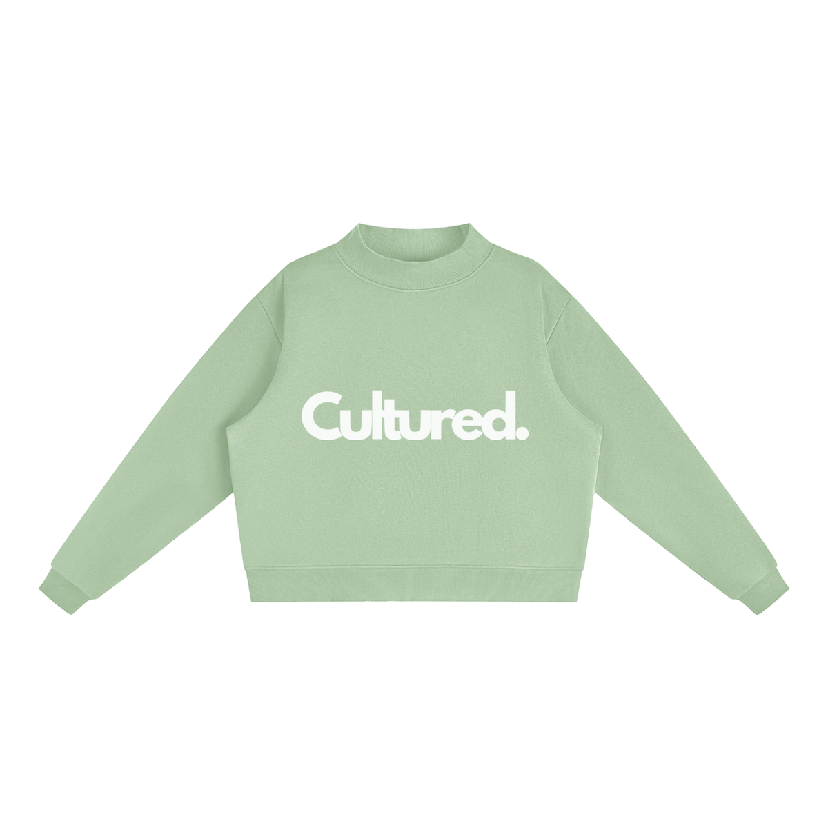 Cultured. Women’s Fleece Mock-Neck Crew Sweatshirt