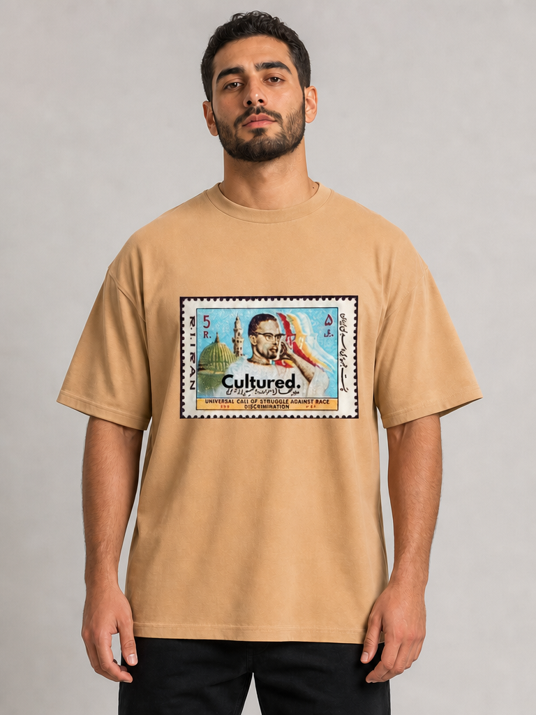 Cultured. Malcolm X Stamp Unisex T-Shirt