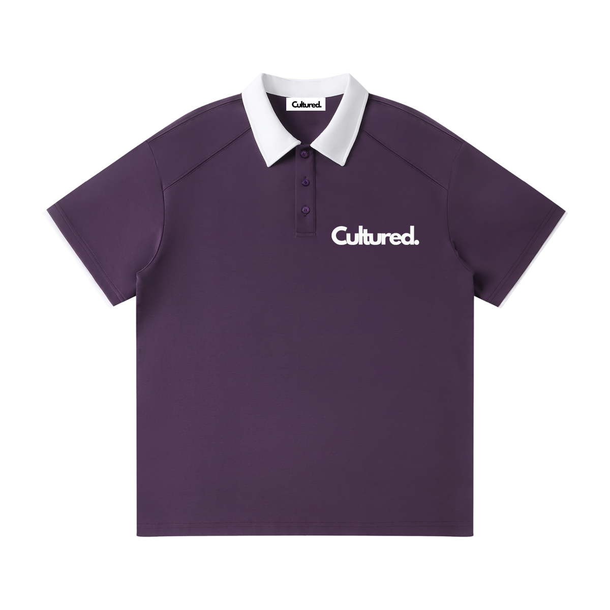 Cultured. Contrast Collar Polo Shirt