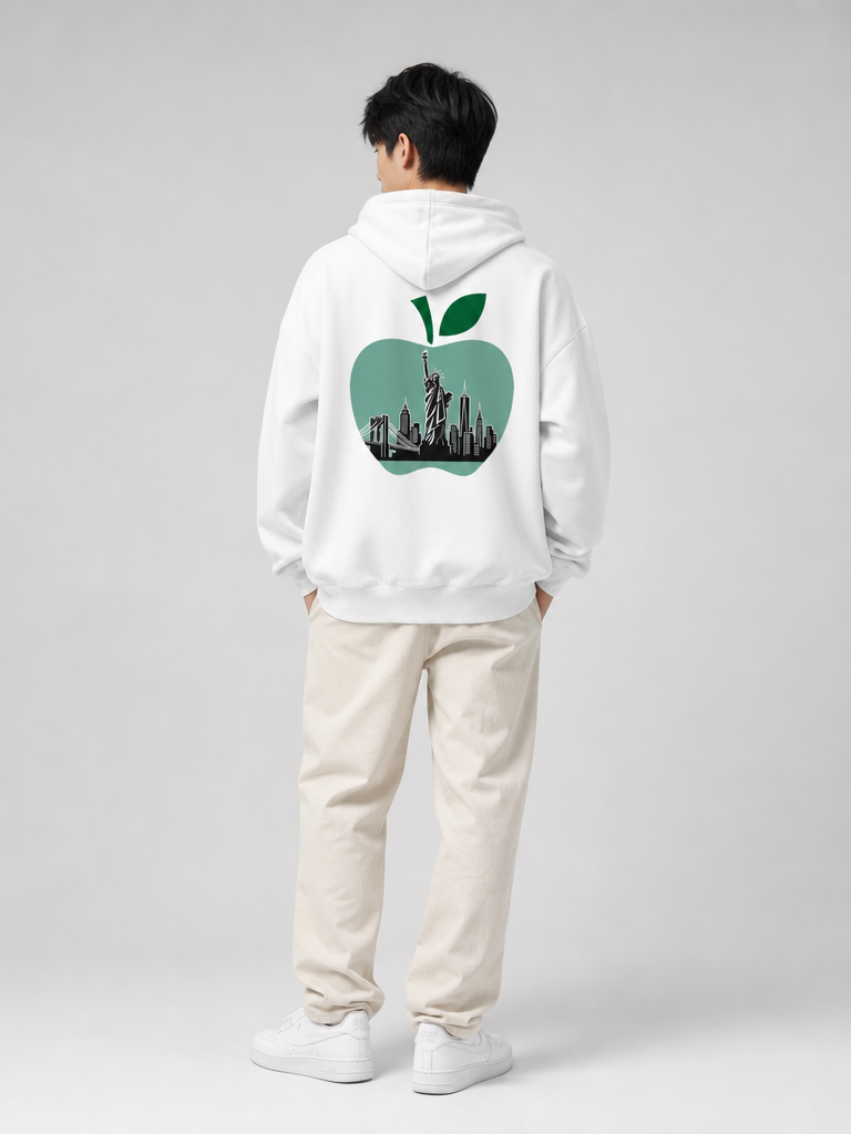 Cultured. NY Big Apple Classic Hoodie — Statue of Liberty Green