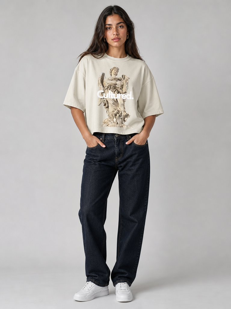 Cultured. Unisex Vintage Wash Sunfade Boxy T-Shirt