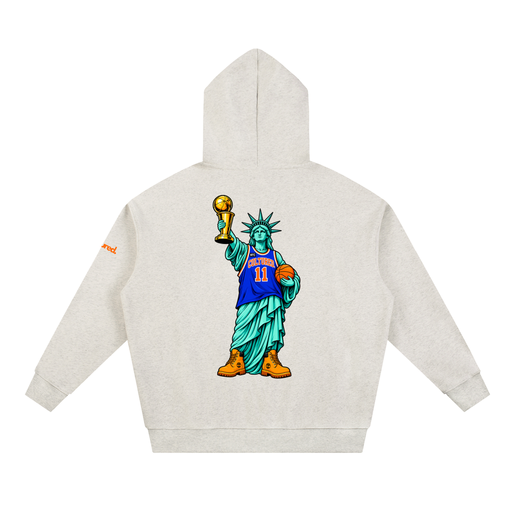 Cultured. Knicks in 5 Championship Essential Heavyweight Hoodie